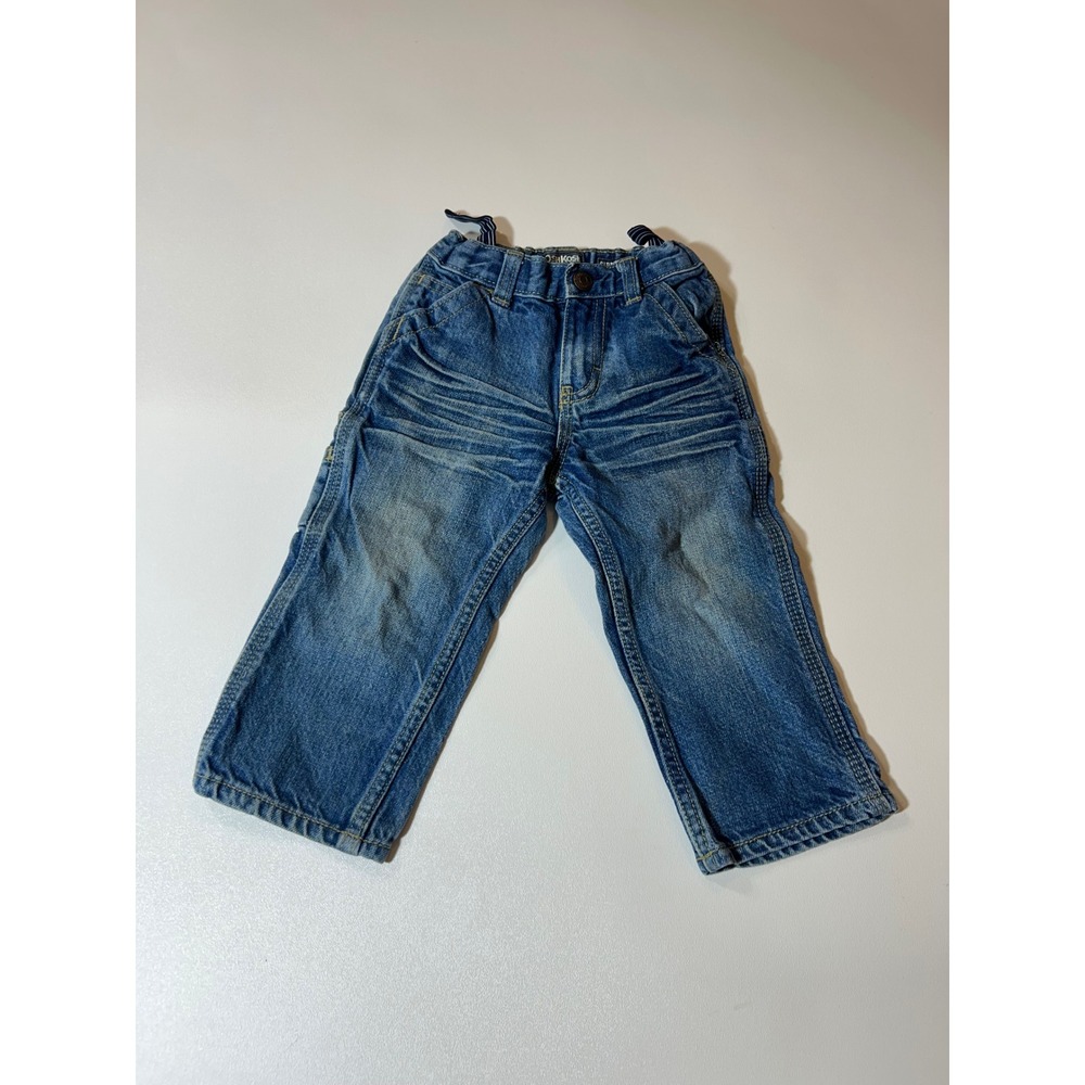 OshKosh B'gosh Carpenter Jeans Boys' 18 Months Blue Denim Classic Workwear